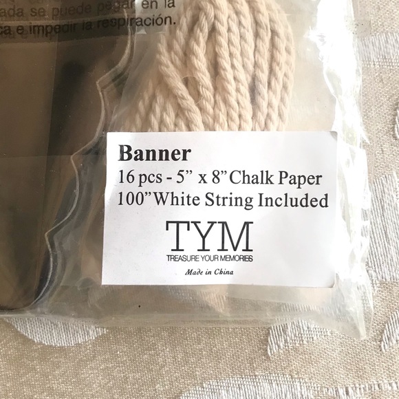 🆕 Chalk Board Bunting Banner 32 pc. 2 pk. scallop - Picture 4 of 5